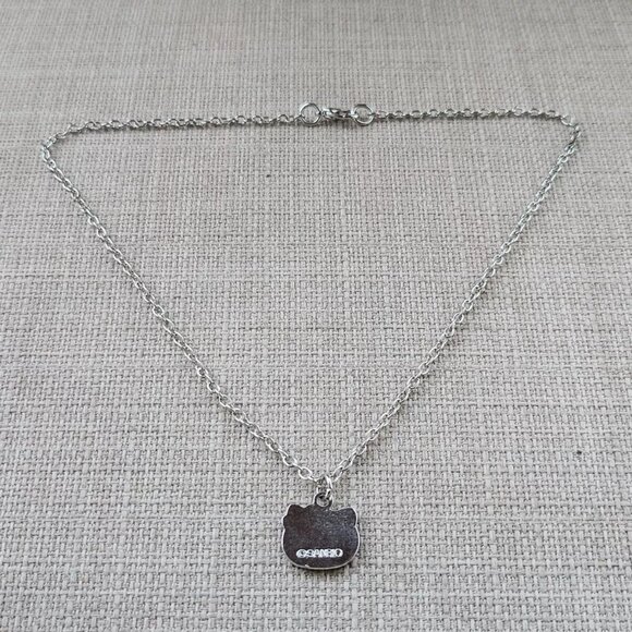 Sanrio Necklace Hello Kitty Yellow Tone Pendant Silver Tone Chain Jewelry - Picture 10 of 11